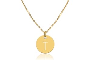 GD GOOD.designs EST. 2015 Collares para mujer con colgante iniciale oro I Collar letra - Longitud 40+5 cm - Cadena chapada en Oro 18k