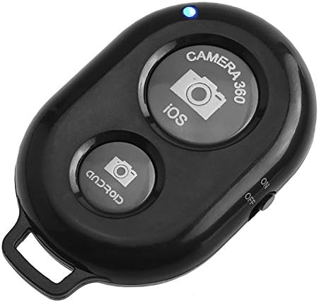 Bluetooth Remote Control - Wireless Remote for Smartphones - Suitable for Camera Shutter Release for Photos and Selfies - Compatible with Apple IOS and Android / iPhone / iPad / Samsung Galaxy / and Other Cell Phones and Tablets / Also Includes CamKix Adjustable Wrist Strap (black)