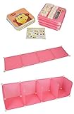 Kinder Kleiderschrank Garderoben Flur Dielen Schrank Regal Kinderschrank in Pink mit süßen Motiven - 5