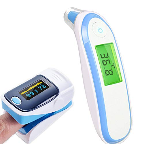 Preisvergleich Produktbild Baby-Ohr-Thermometer-Stirnthermometer... Infrarothaar-Haar-heißes Ohr-Thermometer-Baby-Kind-Erwachsen-Blau