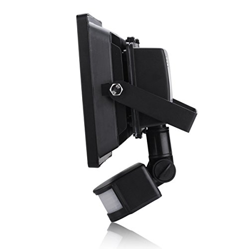 SAILUN 50W LED SMD Strahler Fluter Außen Flutlicht Strahler mit PIR Bewegungsmelder Fluter Wasserdicht IP65 Aluminiumkörper Schwarz Kaltweiß - 2