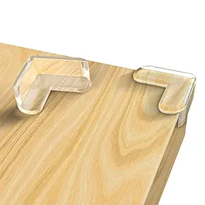 ARLICORPING Corner Protector for Kids Table Guards for Baby Child Safety Self Adhesive Clear Safety Guard Gel Table Furniture & Sharp Corners Baby Proofing Set of (4) (Square)