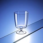 One piece disposable plastic wine glasses (200ml) - pack of 50