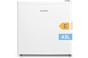 Comfee' RCD50WH2(E) Mini Frigorífico Bar, Pequeño Silencioso, Mono Puerta, para Aplicaciones en Hotel, Hogar, Oficina, 43L, Blanco, 47.2 x 45 x 49.2 cm