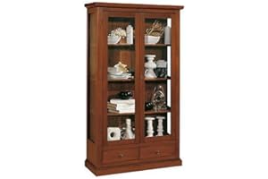 ESTEAMOBILI MOBILE LIBRERIA VETRINA ARTE POVERA LEGNO COL.NOCE SALOTTO INGRESSO