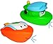 Produktbild 1 Set: Gummifigur - 2 Stück Boote und Schiffe - Tiere / Gummifiguren - zum Wasser Spritzen - für Baby ab 0 Monate - Quietschtier Schiffejagd - Schiffe / Figur Quietschfigur Badefiguren / Badetiere - Quietsch / Badewanne - Badewannenspielzeug Baby´s - auch für Hunde geeignet / Gummifigur