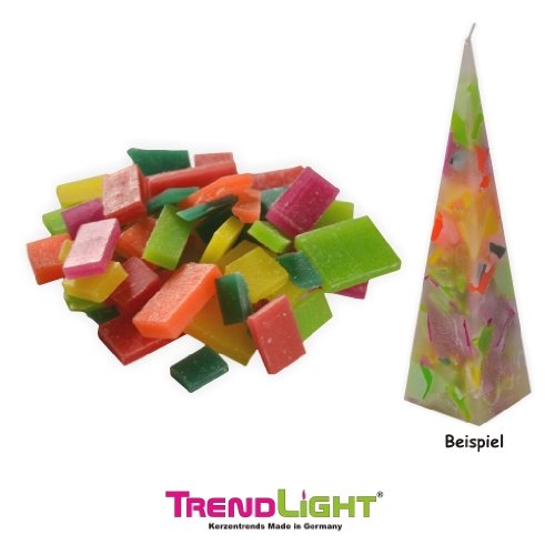 TrendLight 861177 Wachs Cracker gemischtes Set Wachssplitter 7 Farben je 100 g Kerzen Bastelset kräftige Farben