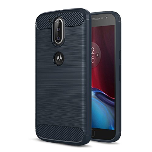Motorola Moto G4 / G4 Plus Hülle,Lively Life weich TPU Silikon Schlank Rückseitige schutzhülle für Lenovo Motorola Moto G4 / G4 Plus Case,Navy blau
