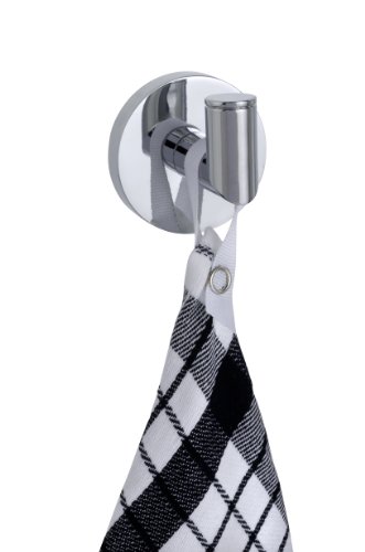 WENKO 20503100 Power-Loc Wandhaken Veroli – Befestigen ohne bohren, Zinkdruckguss, 5.2 x 4.7 x 5.2 cm, Glänzend - 3