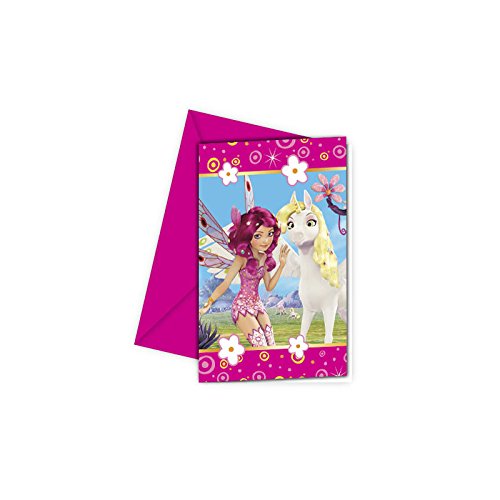 56-teiliges Party Set Mia & Me – Teller, Becher, Servietten, Tischdecke, Partytüten, Einladungen, Trinkhalme, Partykette – für 8 Kinder - 8