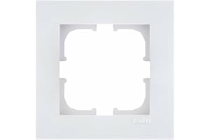 EXEN Cadre de Finition Simple Blanc 83 mm - 1 Poste Série KARELL - Plaque Murale Encastrable pour Prise Électrique et Interrupteur - Design Moderne Compatible avec Modules EXEN - K101/01E