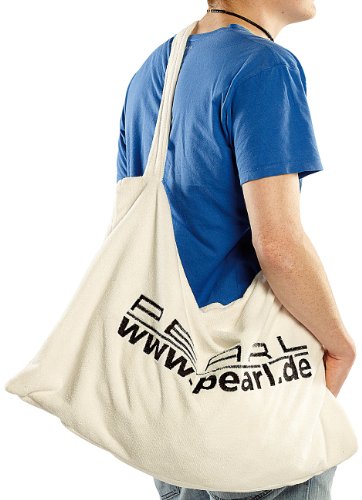 PEARL 2in1-Strandtasche & Liegetuch aus flauschigem Frottee - 2