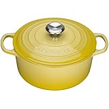 Le Creuset Signature Cast Iron Round Casserole, 20 cm - Soleil