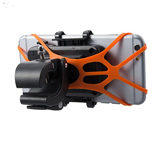 [Upgrade Version]Bicycle phone holder, TaoTronics Bike Phone Holder Universal Cradle Clamp for iOS Android Smartphone, GPS other Devices with Secure Rubber Straps, One-button Released, and 360 Degrees Rotatable