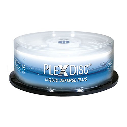 PlexDisc BD-R liquid defense plus, 25GB, 6x, nanobeschichted, 25 Stk. cakebox