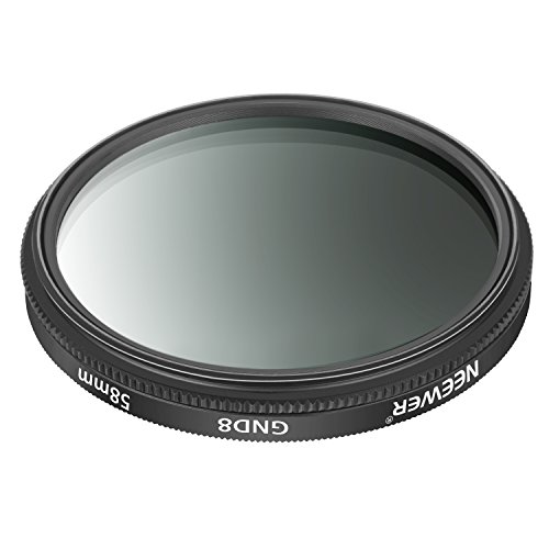 Neewer 58mm Filtre G ND8 Gradu      Densit   Neutre pour Cam  ras CANON Rebel T6i T6 T6s T5i T5 T4i T3i T2i XTi XSi EOS 750D 760D 650D 600D 550D 500D 450D 400D 350D 300D 7D 60D avec Fil de Lentilles de 58 mm