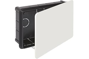 RASMACOR Abzweigkasten Unterputz - 200 x 130 x 60 cm - Mit Deckel - Für den trockenen Innenbereich/Unterputzdose im Set/Verteilerdose für Innenausbau / 20 Rohreinlässe Ø 32 mm