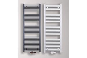 MCHEAT MC Heat Premium Badheizkörper (500x1400 mm Weiß) - Handtuchheizkörper - Handtuchwärmer mit Mittelanschluss