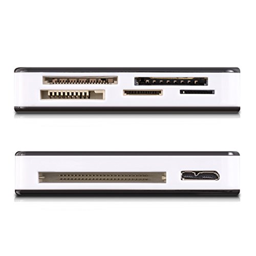 kwmobile USB Kartenleser All in One, Card Reader mit USB 3.0 zum Lesen von SD, MMC, Compact Flash und weiteren. Kartenlesegerät in Schwarz - 2