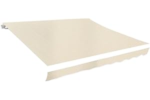 vidaXL Tendone Parasole in Tela Crema 350x250 cm Idrorepellente Tenda da Sole