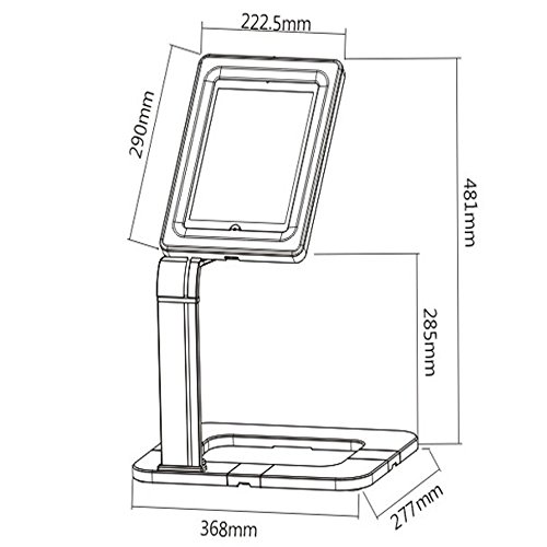 Maclean MC-644 Universal Tablet Schreibtisch Halterung, Tablet Ständer, Halter mit Verriegelung für iPad 1, 2, 3, 4, Air, und 9.7″-10.1″ Galaxy Tablets, Anti-theft - 3