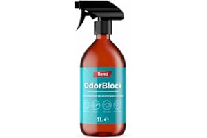 Remi Hogar | Neutralizador de Olores Multiusos en Spray OdorBlock 1 Litro | Fórmula Ecológica con Aroma Aloe Vera | Elimina Olores de Perros, Mascotas, Humedad y Comida