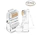Produktbild CAT6 RJ45 Netzwerkanschluss Modular UTP Stecker 8P8C Ethernet Kabel Crimp Steckverbinder Crystal Head Lan Modulare Vergoldete Stecker - 100 Stück Transparent
