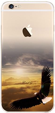 XFAY iPhone 5 /5s/SE Case, Interesting beautiful new craft design Clear TPU Soft Case Rubber Silicone Skin Cover for iPhone 5 /5s/SE-Eagle flying