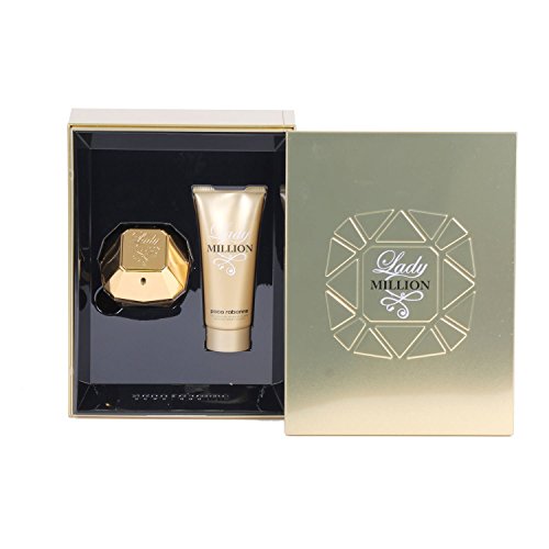 Paco Rabanne Lady Million EDP Spray 80 ml/ Sensual Body Lotion in Rectangular Case 100 ml