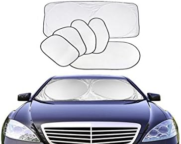 PDHU 6Pcs/Set Retractable Car Sunshade Kit Anti-UV Windshield Sun Shade Window Sunblock UV Ray Deflector