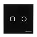 Produktbild LaDicha Sesoo Sy6-02-D Eu/Uk Standard 2 Gang 1 Way Rf433 Remote Smart Wall Switch Drahtlose Fernbedienung Schalter Arbeiten Mit Broadlink Rm Pro - Schwarz