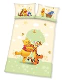 GESCHENKSET: DISNEYs Winnie the Pooh Flanell BETTWÄSCHE 40x60cm 100x135cm, 100% Baumwolle plus FLEECEDECKE 130x160cm, neu von Herding - 2