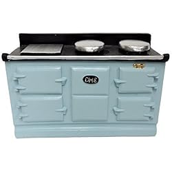 Melody Jane Maison de Poupées 4 Four Clair Bleu Aga Poêle Miniature Meuble Cuisine