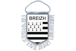 Akachafactory Fanion Mini Drapeau Pays Voiture Decoration Bretagne Breton