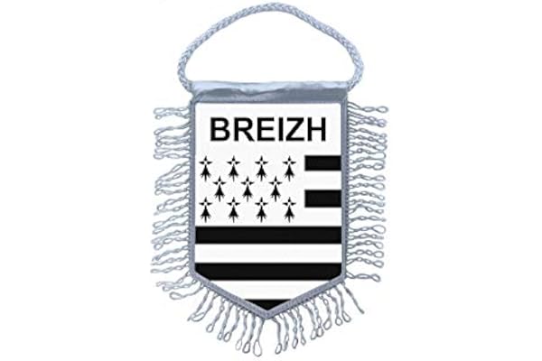 Akachafactory Fanion Mini Drapeau Pays Voiture Decoration Bretagne Breton