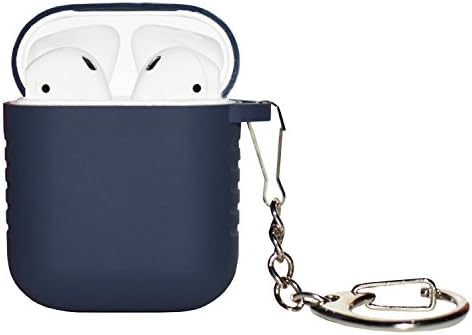 Rescady Airpods Silicone Case with Dust Cap, Shock Proof Protective Cover Skin for Apple Airpods Accessories (Midnight Blue)