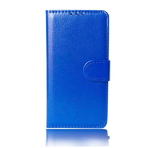 Huawei P10 Lite Custodia - Mobile Stuff Lussuosa PU Cover Custodia Protettiva Portafoglio da Mano per Huawei P10 Lite 2017 Smartphone + Free Stylus Pen (Plain Blue Book)