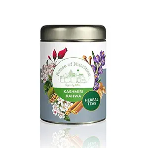 House of Nutrition Kashmiri Kahwa Tea ( Almonds, Cardamom, Rose Petal & Kashmiri Saffron) 25 Servings