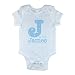 Personalised Alphabet Name Baby Vest Baby Grow Bodysuit Onesie for Boys (6-12 Mths, White)