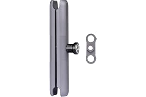 FANAUE DA-ES150F Brazo antirrobo de doble enchufe Compatible con RAM mounts B tamaño Cabeza de bola de 1 pulgada y Soporte para celular de moto soporte para celular de bicicleta Aluminio Longitud 5.9"