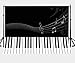 Price comparison product image MMPTn 7X5ft Black White Stripes Piano Backdrop Music Notes Flying Photography Background LYGE518