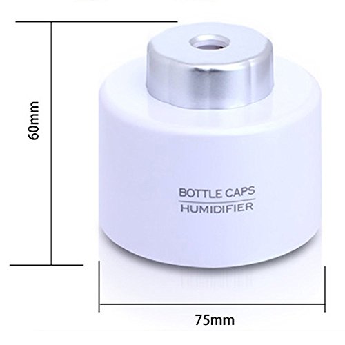 Anself USB beweglicher Ultraschall Luftbefeuchter DC 5V Büro Feuchtigkeitsregler Nachtlichtfunktion für Räume bis ca. 10 m² + 2er set saugfähig Filter - 3