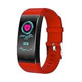 Zariavo QW18 Smart Watch Sport Fitness Aktivität Herzfrequenz-Tracker Blutdruckuhr (Rot)