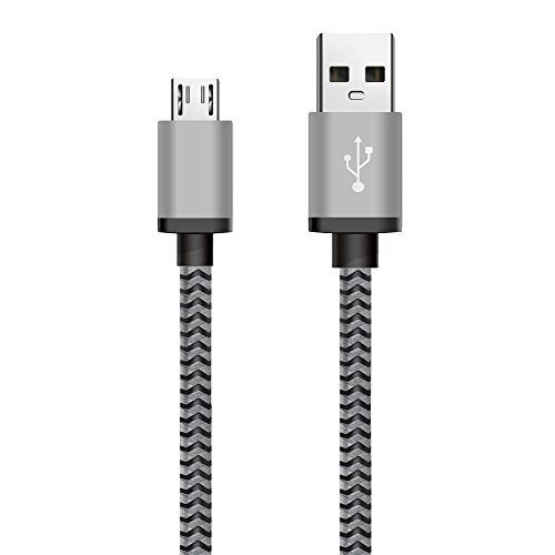 Micro USB Kabel Nylon, BeneStellar (3 Pack 1,8m) High Speed USB 2.0 A Male auf Micro B Synchronisations und Ladekabel für Android, Samsung, Huawei, HTC, Sony, Nexus, Xiaomi und mehr (Grau 1,8m) - 4