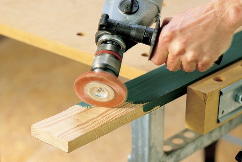 wolfcraft Nylon-Scheibenbürste Ø 75 x 10 mm, Seckskant-Schaft (6.35 mm), 1500000 - 3