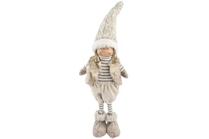 Ideen mit Herz niedliche Winter-Püppchen | Weihnachtswichtel | Weihnachts-Deko | Winter-Kinder | Deko-Puppe (Emil | stehend | 42 cm hoch)