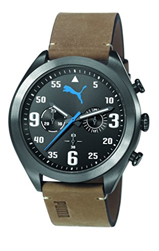 Puma Herren-Armbanduhr Fame Chronograph Quarz Leder PU103871003 Puma Herren-Armbanduhr Fame Chronograph Quarz Leder PU103871003