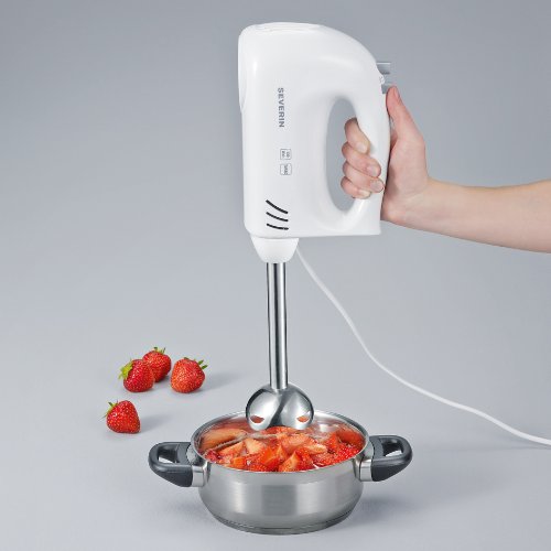 Severin HM 3822 Handmixer mit Stabmixer-Aufsatz, weiß-grau - 2