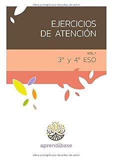 Ejercicios de Atención. 3º y 4º de ESO. Vol 1