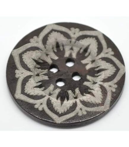 20 houten knopen boom patroon mix 30mm om op te naaien - 2 gaten van 1 mm - naaien naaien jasknoppen mantelknopen knutselen scrapbooking ronde gekleurde houten knopen knutselknopen